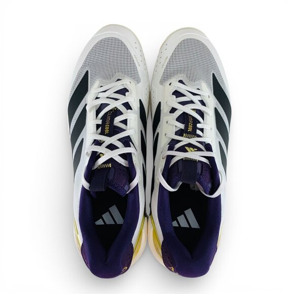 adidas Adizero Ubersonic 5 White Black Plum Men\'s Tennis Pickleball Shoes JQ3778 main image 8